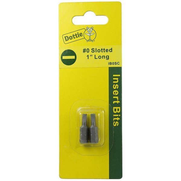 L.H. Dottie L.H. Dottie #0 x 1'' Slotted Insert Bit (Carded) IB0SC